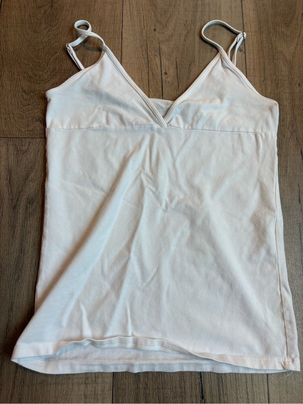 Brandy Melville White V-Neck Spaghetti Strap Tank
